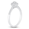 Thumbnail Image 1 of Diamond Double Halo Promise Ring 3/8 ct tw 10K White Gold