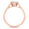 Thumbnail Image 3 of Multi-Diamond Pear-Shaped Promise Ring 1/3 ct tw 10K Rose Gold