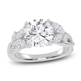 Lab-Created Round-Cut Diamond Engagement Ring 2-1/2 ct tw 14K White Gold