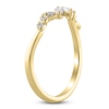 Thumbnail Image 1 of Certified Marquise & Round-Cut Diamond Contour Anniversary Ring 1/4 ct tw 14K Yellow Gold