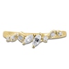 Thumbnail Image 3 of Certified Marquise & Round-Cut Diamond Contour Anniversary Ring 1/4 ct tw 14K Yellow Gold