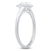 Thumbnail Image 2 of Multi-Diamond Pear-Shaped Halo Promise Ring 1/6 ct tw 10K White Gold