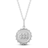 Thumbnail Image 4 of Diamond Angel Number 444 Medallion Necklace 1/4 ct tw Sterling Silver 18&quot;