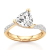 Thumbnail Image 1 of J'Lure Trillion Curved Brilliant-Cut Lab-Created Diamond Bypass Engagement Ring 2-1/4 ct tw 18K Yellow Gold