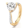 Thumbnail Image 4 of J'Lure Trillion Curved Brilliant-Cut Lab-Created Diamond Bypass Engagement Ring 2-1/4 ct tw 18K Yellow Gold