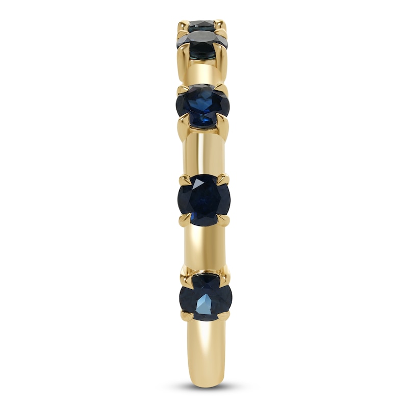 Main Image 4 of Natural Blue Sapphire Stackable Ring 14K Yellow Gold