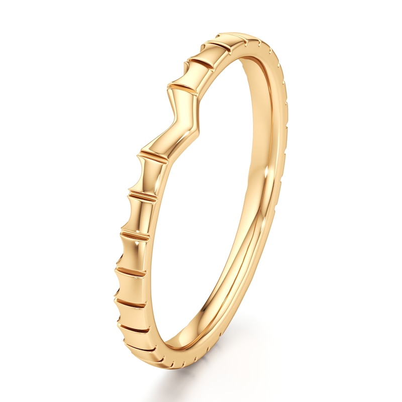 Main Image 4 of J'Lure Contour Wedding Band 18K Yellow Gold