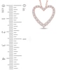 Thumbnail Image 4 of Lab-Created Diamond Graduated Open-Heart Necklace 1/2 ct tw 14K Rose Gold 18&quot;