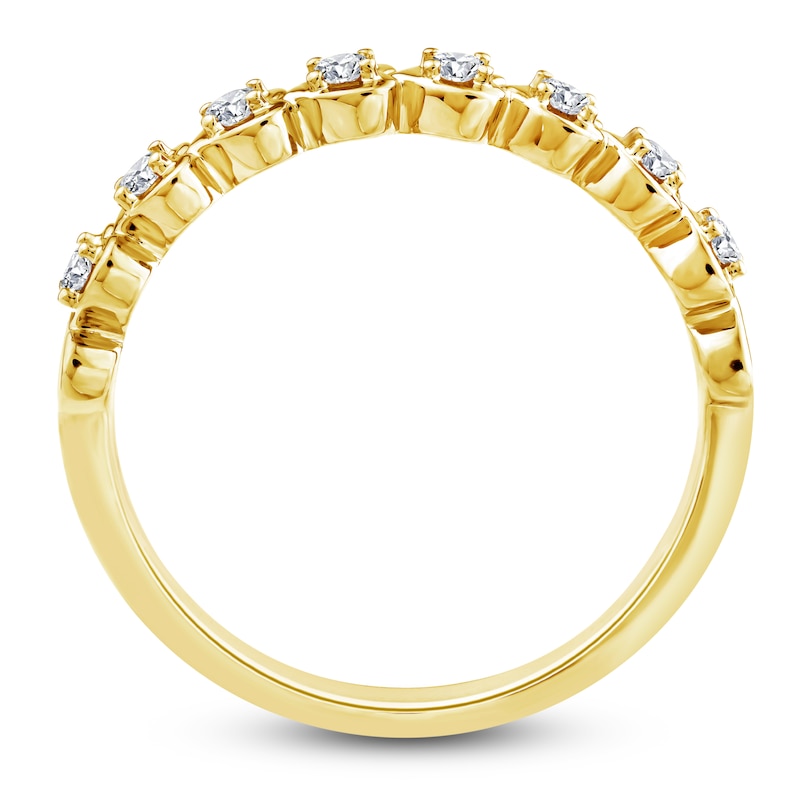 Main Image 2 of Charm'd by Lulu Frost Diamond Nestled Hearts Ring 1/5 ct tw 10K Yellow Gold