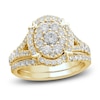 Thumbnail Image 0 of Diamond Oval Bridal Set 1-1/2 ct tw Round 14K Yellow Gold