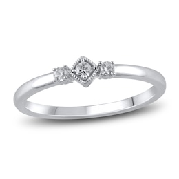 Diamond Dainty Ring 1/10 ct tw Round 14K White Gold