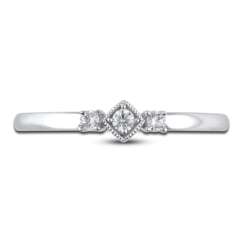 Main Image 3 of Diamond Dainty Ring 1/10 ct tw Round 14K White Gold