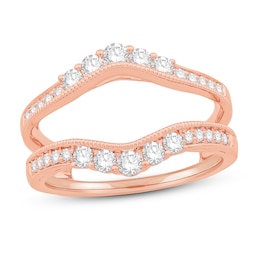 Diamond Anniversary Enhancer Band 5/8 ct tw Round 14K Rose Gold