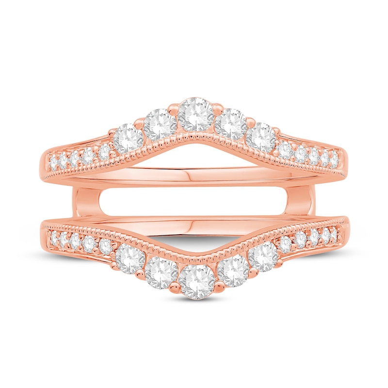 Main Image 3 of Diamond Anniversary Enhancer Band 5/8 ct tw Round 14K Rose Gold