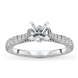 Diamond Engagement Ring Setting 1/3 ct tw Round 14K White Gold