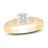 Thumbnail Image 1 of Diamond Milgrain Engagement Ring 1-1/5 ct tw Round 14K Yellow Gold