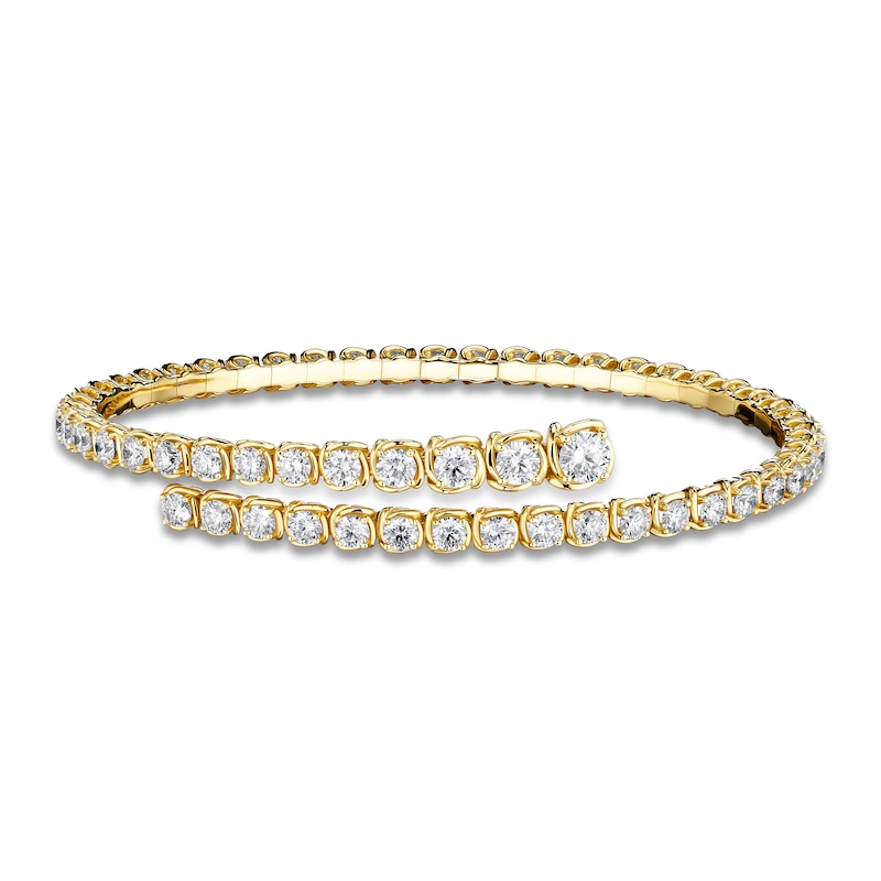 Main Image 1 of Matinee by A Link Diamond Bangle Bracelet 4-1/2 ct tw Round 18K Yellow Gold