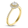 Thumbnail Image 2 of Diamond Floral Halo Engagement Ring 3/4 ct tw 14K Yellow Gold