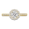 Thumbnail Image 3 of Diamond Floral Halo Engagement Ring 3/4 ct tw 14K Yellow Gold