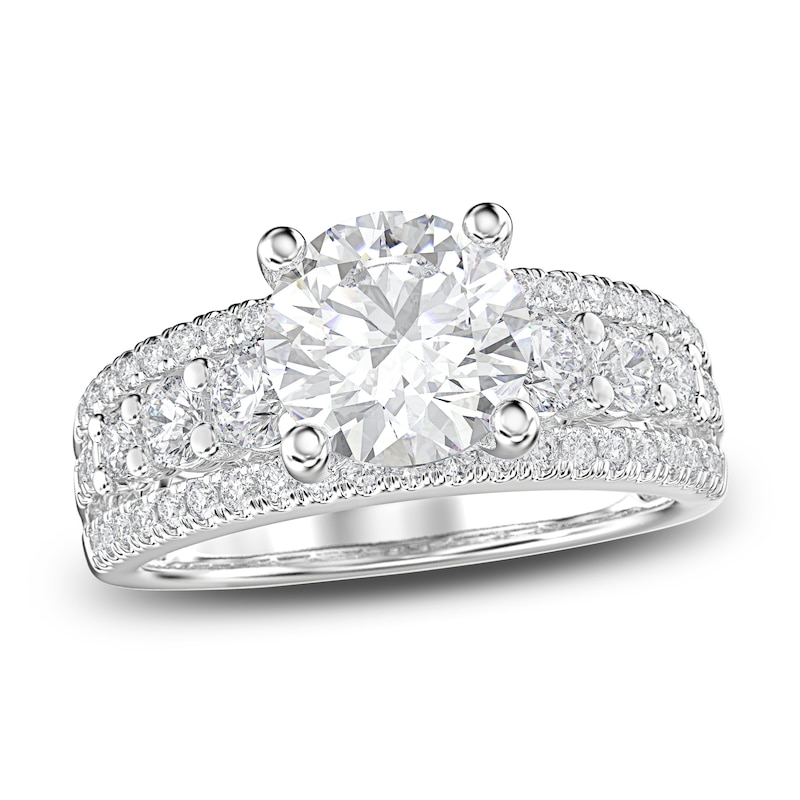 Main Image 1 of Round Diamond Engagement Ring 2-1/4 ct tw 14K White Gold