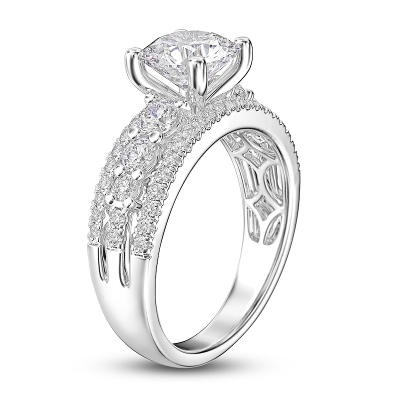 Main Image 2 of Round Diamond Engagement Ring 2-1/4 ct tw 14K White Gold