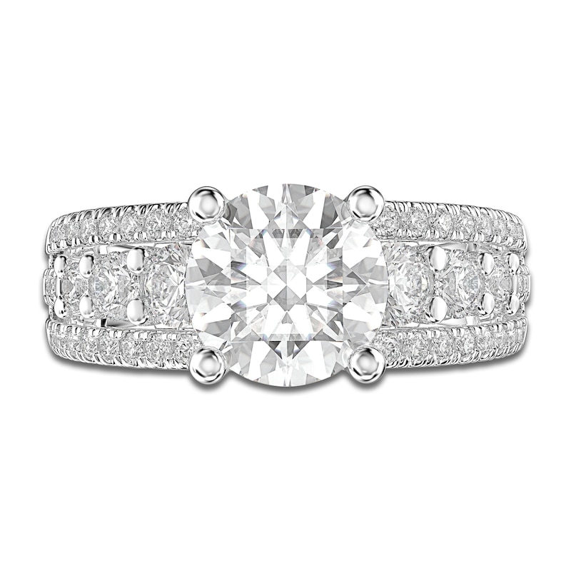 Main Image 3 of Round Diamond Engagement Ring 2-1/4 ct tw 14K White Gold