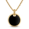 Thumbnail Image 2 of 1933 by Esquire Men's Natural Onyx Necklace Box Set 14K Yellow Gold-Plated Sterling Silver 26.15mm