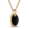 Thumbnail Image 3 of 1933 by Esquire Men's Natural Onyx Necklace Box Set 14K Yellow Gold-Plated Sterling Silver 26.15mm