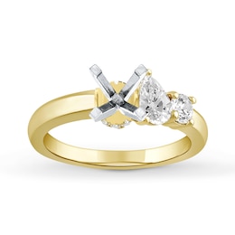 Certified Diamond Engagement Ring Setting 1/2 ct tw 14K Yellow Gold