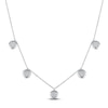 Thumbnail Image 1 of Multi-Diamond Station Drop Necklace 1/4 ct tw Sterling Silver 20&quot;