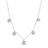 Thumbnail Image 2 of Multi-Diamond Station Drop Necklace 1/4 ct tw Sterling Silver 20&quot;