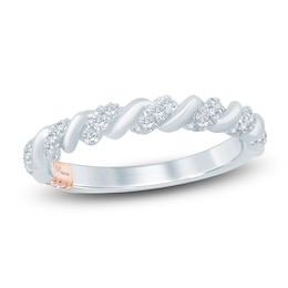 Pnina Tornai Diamond Twist Stackable Band 1/5 ct tw 14K White Gold