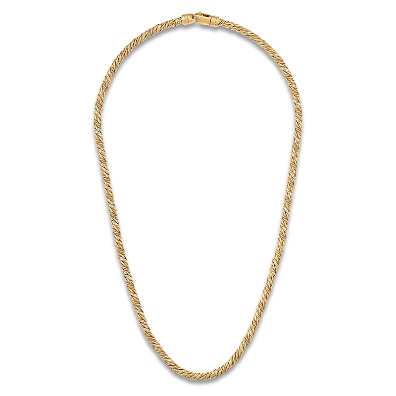 Main Image 2 of 1933 by Esquire Men's Twist Rope Chain Necklace 14K Yellow Gold-Plated Sterling Silver 22&quot;