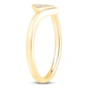 Thumbnail Image 1 of Diamond Pavé-Set Shield Chevron Ring 1/15 ct tw 14K Yellow Gold