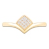 Thumbnail Image 2 of Diamond Pavé-Set Shield Chevron Ring 1/15 ct tw 14K Yellow Gold