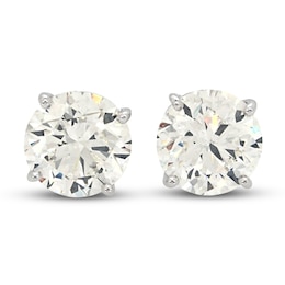 Diamond Stud Earrings 3-5/8 ct tw Round 14K White Gold (VS2/I)