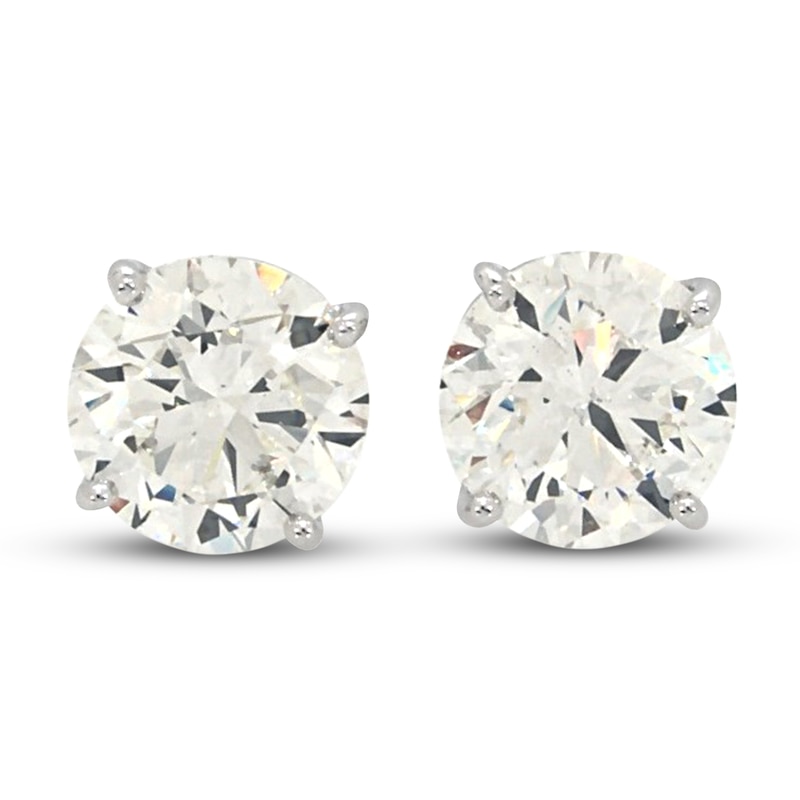 Main Image 1 of Diamond Stud Earrings 3-5/8 ct tw Round 14K White Gold (VS2/I)