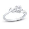 Thumbnail Image 0 of Diamond Engagement Ring 3/8 ct tw Cushion/Round 14K White Gold