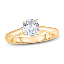 Diamond Solitaire Engagement Ring 1 ct tw Round 14K Yellow Gold (I2/I)