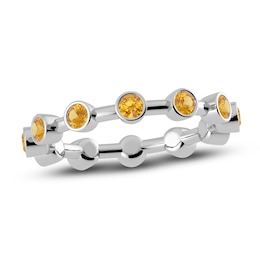 Juliette Maison Natural Orange Citrine Ring 10K White Gold