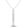 Thumbnail Image 1 of Juliette Maison Diamond Engravable Pendant Necklace Diamond Accents 10K White Gold