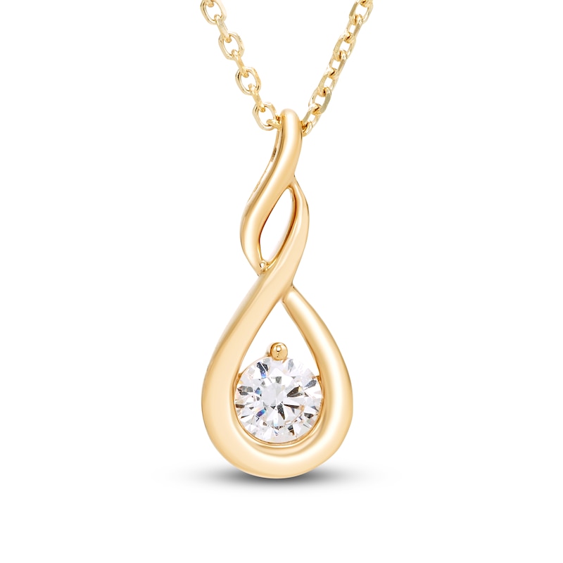 Certified Diamond Pendant Necklace 1/4 ct tw 18K Yellow Gold