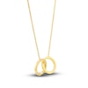 Thumbnail Image 2 of Locked Circles Necklace 14K Yellow Gold 18&quot;