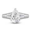 Thumbnail Image 2 of Lab-Created Diamond Engagement Ring 2-1/3 ct tw Pear/Round 14K White Gold