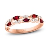 Thumbnail Image 1 of LALI Jewels Natural Ruby Anniversary Band 1/15 ct t Diamonds 14K Rose Gold