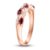 Thumbnail Image 2 of LALI Jewels Natural Ruby Anniversary Band 1/15 ct t Diamonds 14K Rose Gold