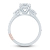Thumbnail Image 2 of Pnina Tornai Diamond Engagement Ring 2-7/8 ct tw Radiant/Trillion/ Round 14K White Gold