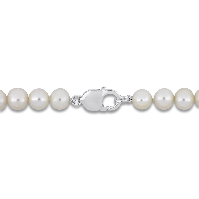 Main Image 2 of Men's Freshwater Cultured Pearl Bracelet Sterling Silver 9&quot;