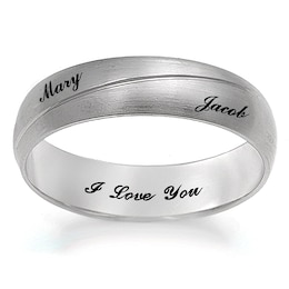 Engravable Wedding Band