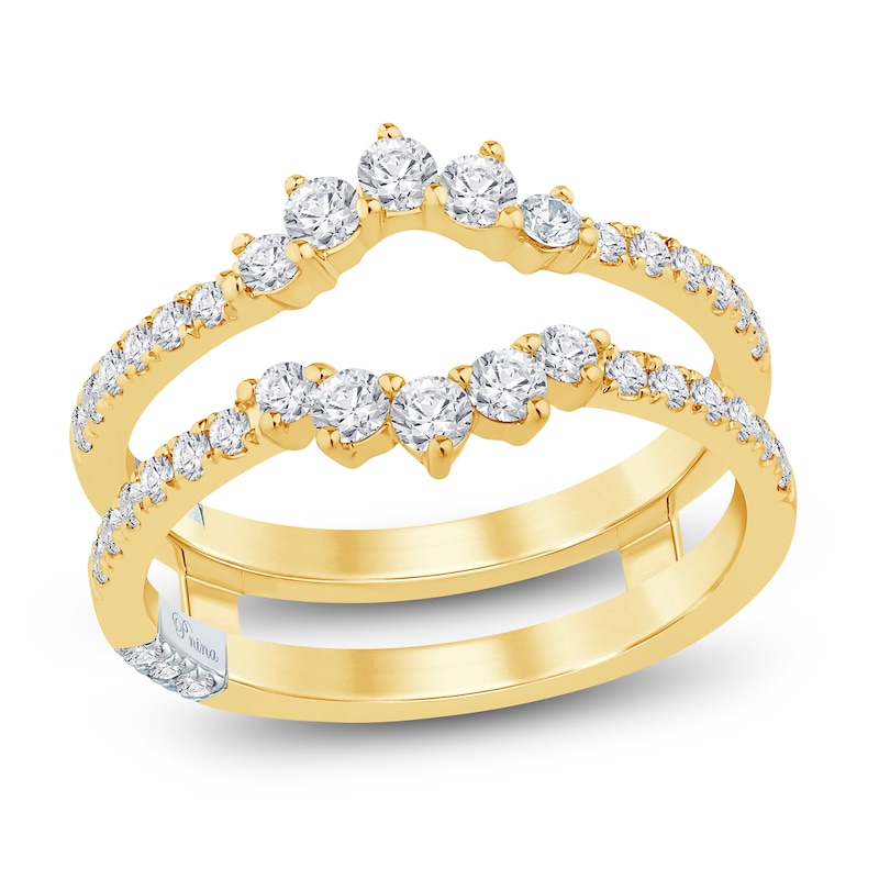 Pnina Tornai Diamond Enhancer Ring 3/4 ct tw Round 14K Yellow Gold